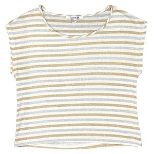 🔴 5/$20, Forever 21 metallic stripe crop top
